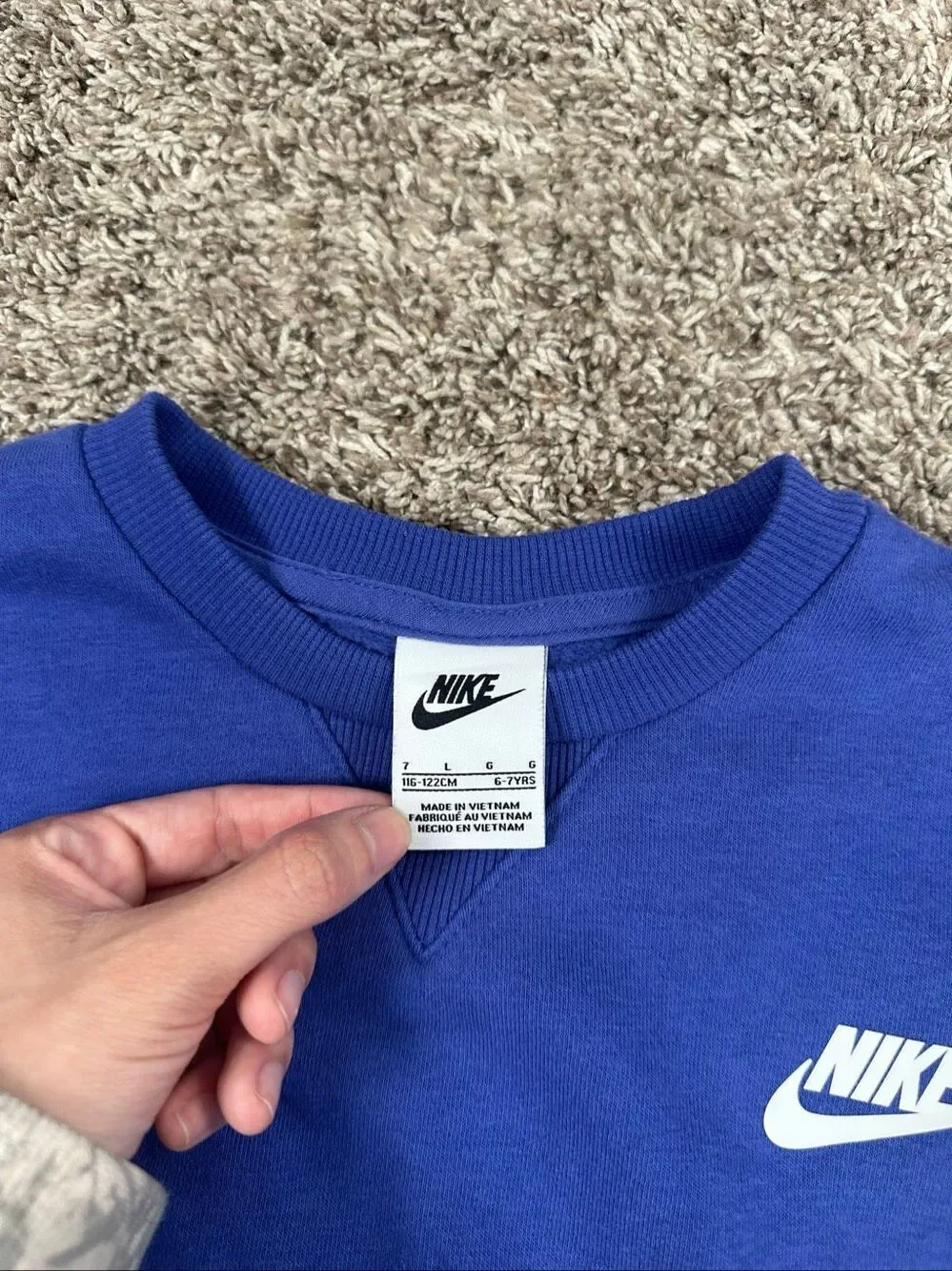 zara, nike unisex kids size 5-6 crewneck sweatshirt pullover bundle gray purple